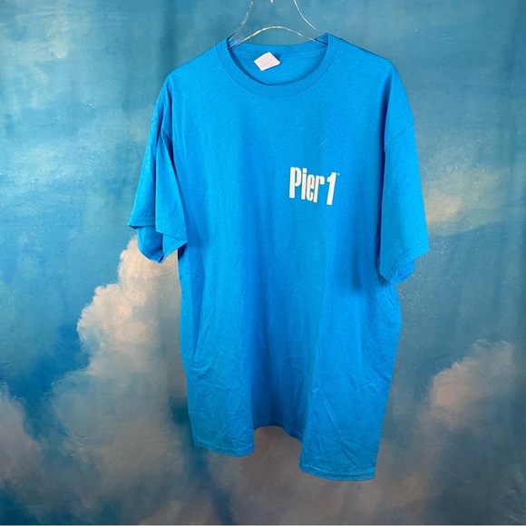 PIER 1 SHORT SLEEVE BLUE T SHIRT - SZ XL - Picture 1 of 3